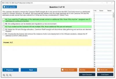 IBM C1000-118 IBM Cloud Professional Architect v5 Practice test exam simulator test engine exam Prep practice test questions answers Image 3