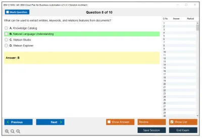 IBM C1000-148 IBM Cloud Pak for Business Automation v21.0.3 Solution Architect Practice test exam simulator test engine exam Prep practice test questions answers Image 8