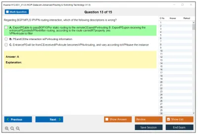 Huawei H12-831_V1-0 HCIP-Datacom-Advanced Routing & Switching Technology V1.0 Practice test exam simulator test engine exam Prep practice test questions answers Image 13