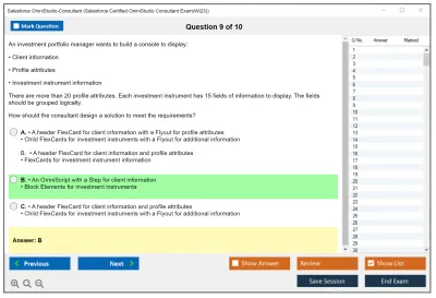 Salesforce OmniStudio-Consultant Salesforce Certified OmniStudio Consultant Practice test exam simulator test engine exam Prep practice test questions answers Image 9