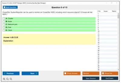 Huawei H13-622 HCNP Storage CBDS (Constructing Big Data Storage) Practice test exam simulator test engine exam Prep practice test questions answers Image 6