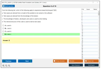 iSQI CTFL_Syll2011_D ISTQB Certified Tester Foundation Level (Syllabus 2011, D only) Practice test exam simulator test engine exam Prep practice test questions answers Image 9