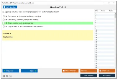 WorldatWork GR1 Total Rewards Management Exam Practice test exam simulator test engine exam Prep practice test questions answers Image 7