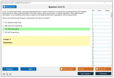 ECCouncil 312-50v11 Certified Ethical Hacker Exam (CEH v11) Practice test exam simulator test engine exam Prep practice test questions answers Image 12