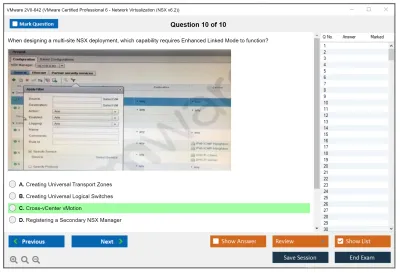 VMware 2V0-642 VMware Certified Professional 6 - Network Virtualization (NSX v6.2) Practice test exam simulator test engine exam Prep practice test questions answers Image 10