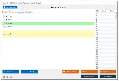 Huawei H19-308 Huawei Certified Pre-sales Associate-Storage-ENU Practice test exam simulator test engine exam Prep practice test questions answers Image 7