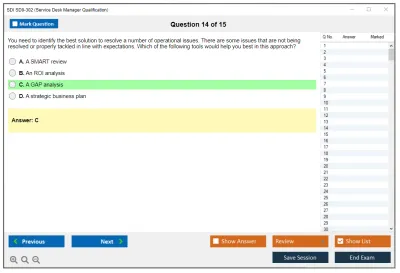 SDI SD0-302 Service Desk Manager Qualification Practice test exam simulator test engine exam Prep practice test questions answers Image 14
