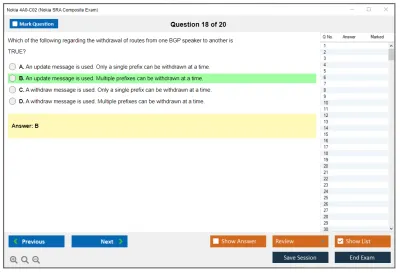 Nokia 4A0-C02 Nokia SRA Composite Exam Practice test exam simulator test engine exam Prep practice test questions answers Image 18