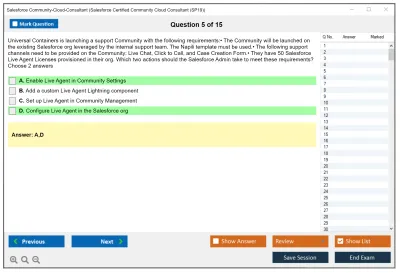 Salesforce Community-Cloud-Consultant Salesforce Certified Community Cloud Consultant Practice test exam simulator test engine exam Prep practice test questions answers Image 5