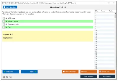 SAP C_TS450_2021 SAP Certified Application AssociateSAP S/4HANA Sourcing and ProcurementUpskilling for ERP Experts Practice test exam simulator test engine exam Prep practice test questions answers Image 2