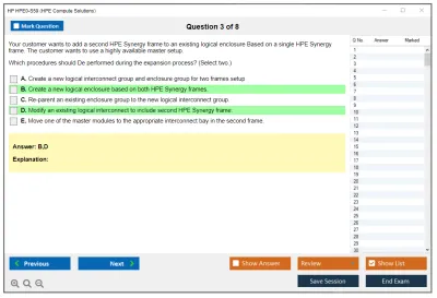 HP HPE0-S59 HPE Compute Solutions Practice test exam simulator test engine exam Prep practice test questions answers Image 3