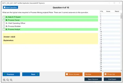 SAP C_SIG_2201 SAP Certified Application AssociateSAP Signavio Practice test exam simulator test engine exam Prep practice test questions answers Image 4