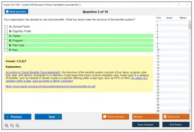 Oracle 1z0-1106-1 Oracle HCM Business Process Foundations Associate Rel 1 Practice test exam simulator test engine exam Prep practice test questions answers Image 2