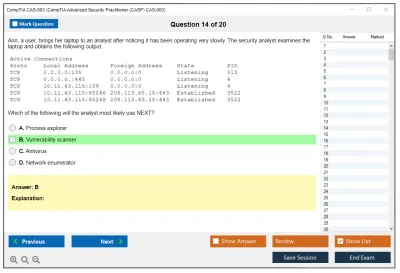 CompTIA CAS-003 CompTIA Advanced Security Practitioner (CASP) CAS-003 Practice test exam simulator test engine exam Prep practice test questions answers Image 14