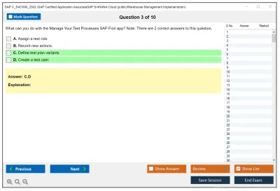 SAP C_S4CWM_2302 SAP Certified Application AssociateSAP S/4HANA Cloud (public)Warehouse Management Implementation Practice test exam simulator test engine exam Prep practice test questions answers Image 3
