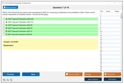 ISC2 CAP Certified Authorization Professional Practice test exam simulator test engine exam Prep practice test questions answers Image 7