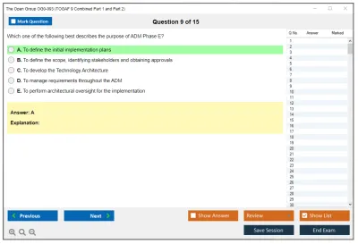 The Open Group OG0-093 TOGAF 9.2 Combined Part 1 and Part 2 Practice test exam simulator test engine exam Prep practice test questions answers Image 9