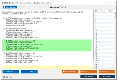 EMC DES-5221 Specialist Implementation Engineer Data Center Networking Exam Practice test exam simulator test engine exam Prep practice test questions answers Image 7