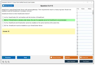 Checkpoint 156-915.77 Check Point Certified Security Expert Update Practice test exam simulator test engine exam Prep practice test questions answers Image 8