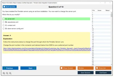 Hitachi HCE-5920 Hitachi Vantara Certified Specialist - Pentaho Data Integration Implementation Practice test exam simulator test engine exam Prep practice test questions answers Image 6