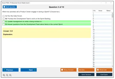 Scrum PSM-I Professional Scrum Master I Practice test exam simulator test engine exam Prep practice test questions answers Image 3