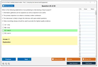 IIA IIA-CIA-Part2 Practice of Internal Auditing Practice test exam simulator test engine exam Prep practice test questions answers Image 20