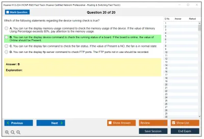 Huawei H12-224 HCNP-R&amp;S Fast Track (Huawei Certified Network Professional - Routing &amp; Switching Fast Track) Practice test exam simulator test engine exam Prep practice test questions answers Image 20