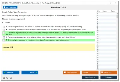 iSQI CTAL-TM_Syll2012 ISTQB® Certified Tester Advanced Level - Test Manager [Syllabus 2012] Practice test exam simulator test engine exam Prep practice test questions answers Image 2