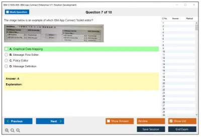 IBM C1000-056 IBM App Connect Enterprise V11 Solution Development Practice test exam simulator test engine exam Prep practice test questions answers Image 7