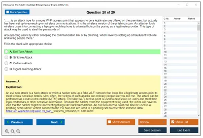ECCouncil 312-50v13 Certified Ethical Hacker Exam (CEHv13) Practice test exam simulator test engine exam Prep practice test questions answers Image 20