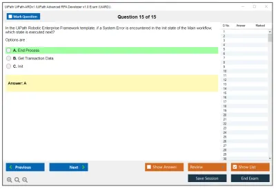 UiPath UiPath-ARDv1 UiPath Advanced RPA Developer v1.0 Exam (UiARD) Practice test exam simulator test engine exam Prep practice test questions answers Image 15