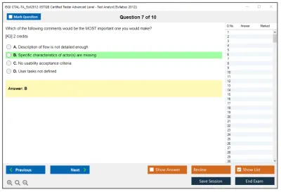 iSQI CTAL-TA_Syll2012 ISTQB Certified Tester Advanced Level - Test Analyst [Syllabus 2012] Practice test exam simulator test engine exam Prep practice test questions answers Image 7