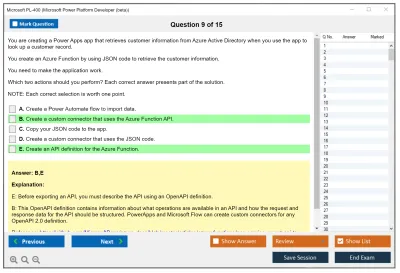 Microsoft PL-400 Microsoft Power Platform Developer Practice test exam simulator test engine exam Prep practice test questions answers Image 9