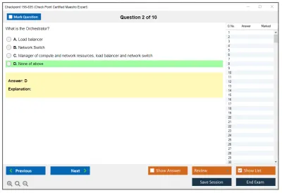 Checkpoint 156-835 Check Point Certified Maestro Expert Practice test exam simulator test engine exam Prep practice test questions answers Image 2
