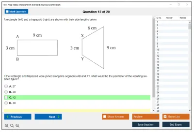 Test Prep ISEE Independent School Entrance Examination Practice test exam simulator test engine exam Prep practice test questions answers Image 12