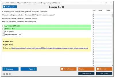 Microsoft MB-910 Microsoft Dynamics 365 Fundamentals Customer Engagement Apps (CRM) Practice test exam simulator test engine exam Prep practice test questions answers Image 6