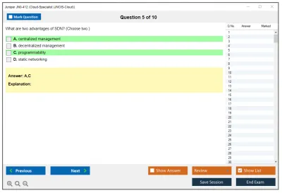 Juniper JN0-412 Cloud, Specialist (JNCIS-Cloud) Practice test exam simulator test engine exam Prep practice test questions answers Image 5