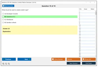 Salesforce CRT-450 Salesforce Certified Platform Developer I Practice test exam simulator test engine exam Prep practice test questions answers Image 15