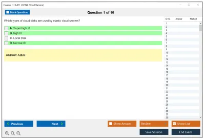 Huawei H13-811 HCNA Cloud Service Practice test exam simulator test engine exam Prep practice test questions answers Image 1