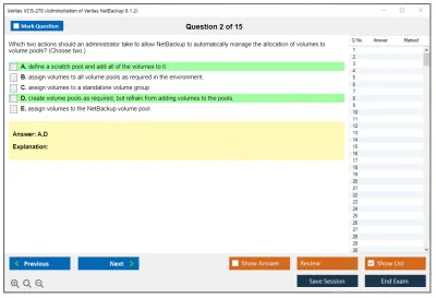 Veritas VCS-278 Administration of Veritas NetBackup 8.1.2 Practice test exam simulator test engine exam Prep practice test questions answers Image 2