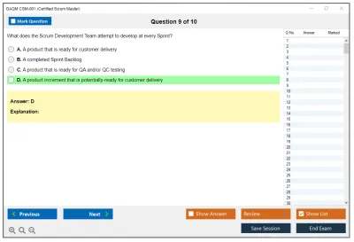 GAQM CSM-001 Certified Scrum Master (CSM) Practice test exam simulator test engine exam Prep practice test questions answers Image 9