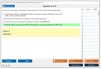 SAP C_GRCAC_13 SAP Certified Application AssociateSAP Access Control 12.0 Practice test exam simulator test engine exam Prep practice test questions answers Image 6