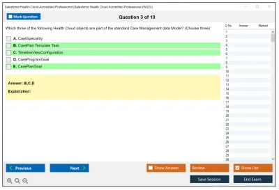 Salesforce Health-Cloud-Accredited-Professional Salesforce Health Cloud Accredited Professional Practice test exam simulator test engine exam Prep practice test questions answers Image 3