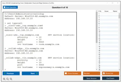 Cisco 300-820 Implementing Cisco Collaboration Cloud and Edge Solutions (300-820 CLCEI) Practice test exam simulator test engine exam Prep practice test questions answers Image 6