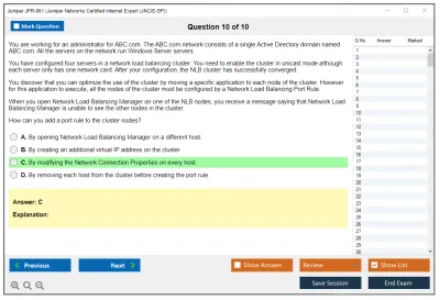 Juniper JPR-961 Juniper Networks Certified Internet Expert (JNCIE-SP) Practice test exam simulator test engine exam Prep practice test questions answers Image 10