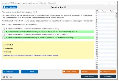Microsoft AZ-700 Designing and Implementing Microsoft Azure Networking Solutions Practice test exam simulator test engine exam Prep practice test questions answers Image 4