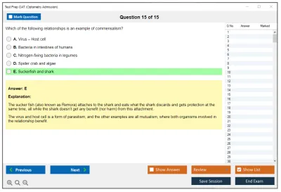 Test Prep OAT Optometry Admission Practice test exam simulator test engine exam Prep practice test questions answers Image 15