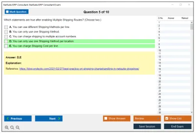 NetSuite ERP-Consultant NetSuite ERP Consultant Exam Practice test exam simulator test engine exam Prep practice test questions answers Image 5