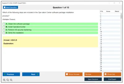 Huawei H13-522 HCNP-Cloud-FCDC Practice test exam simulator test engine exam Prep practice test questions answers Image 1