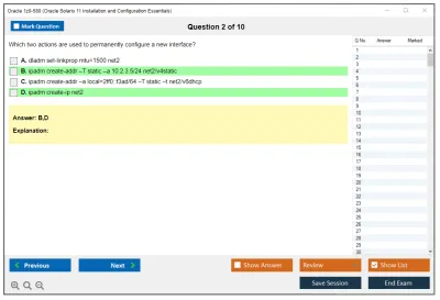 Oracle 1z0-580 Oracle Solaris 11 Installation and Configuration Essentials Practice test exam simulator test engine exam Prep practice test questions answers Image 2